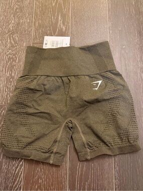 Gymshark Vital Seamless 2.0 Shorts in Olive Green